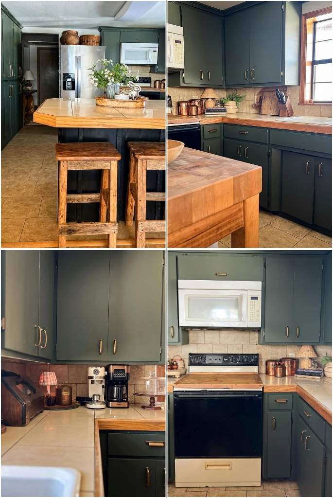 Rustic Green Homestead Kitchen