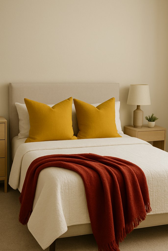 Neutral Base with Bold Accents