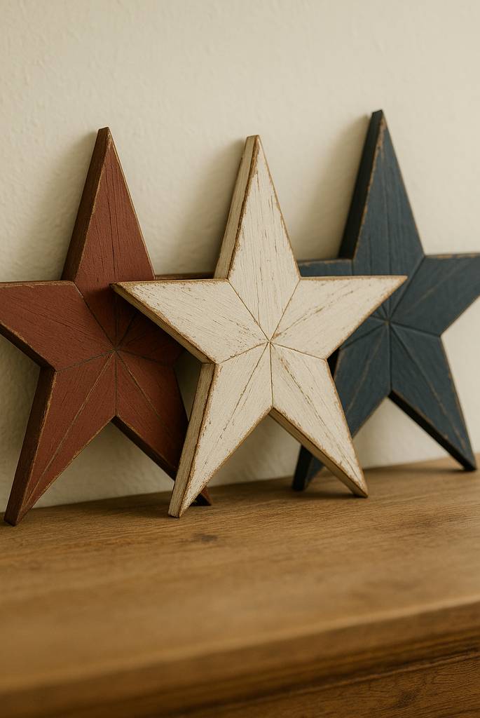 Distressed Wooden Stars