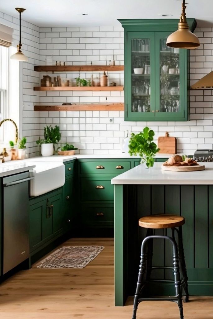 Heritage Green Farmhouse Corner