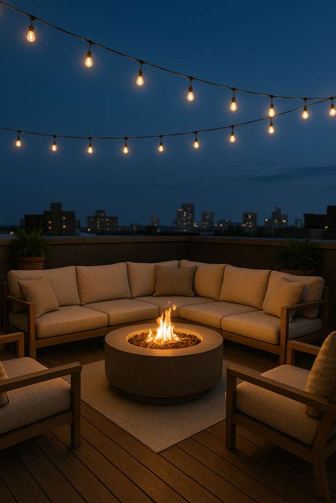 Rooftop Fire Pit Lounge