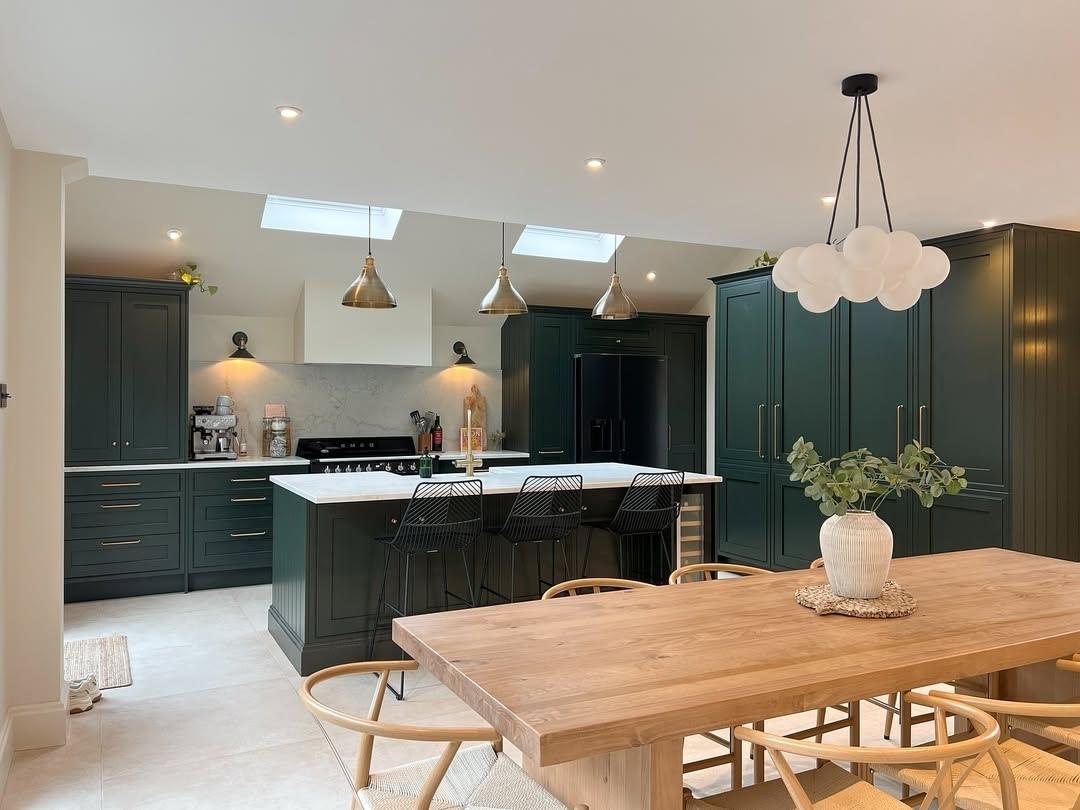 Deep Green Gathering Kitchen