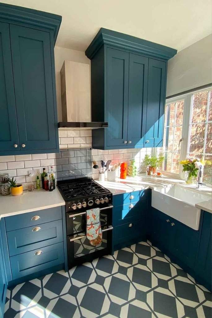 Bold Blue Kitchen