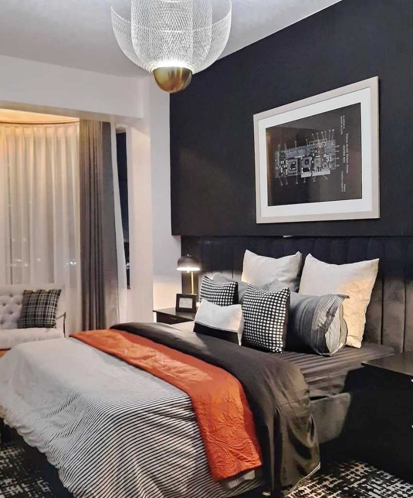 Contemporary Bedroom with Bold Accents