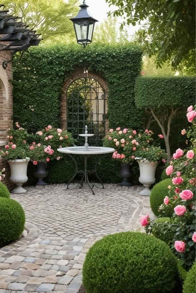 European Courtyard Rose Garden