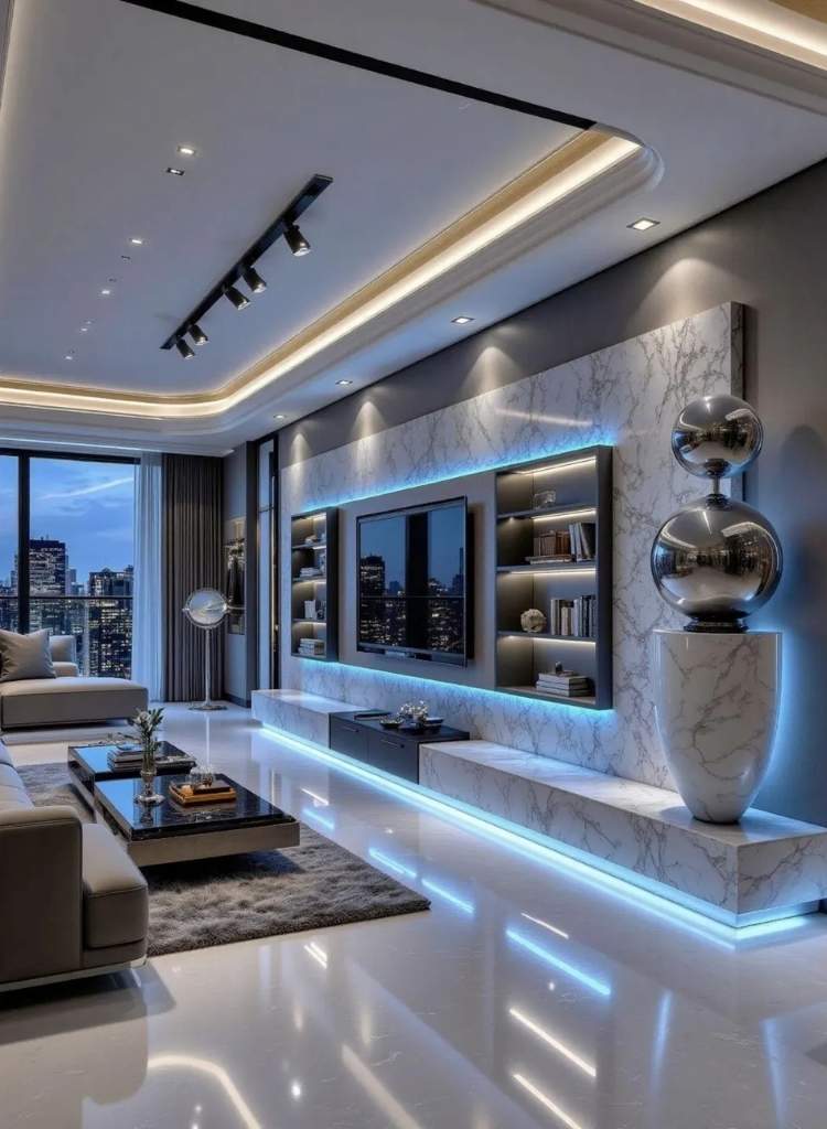 Floating TV Unit Lighting