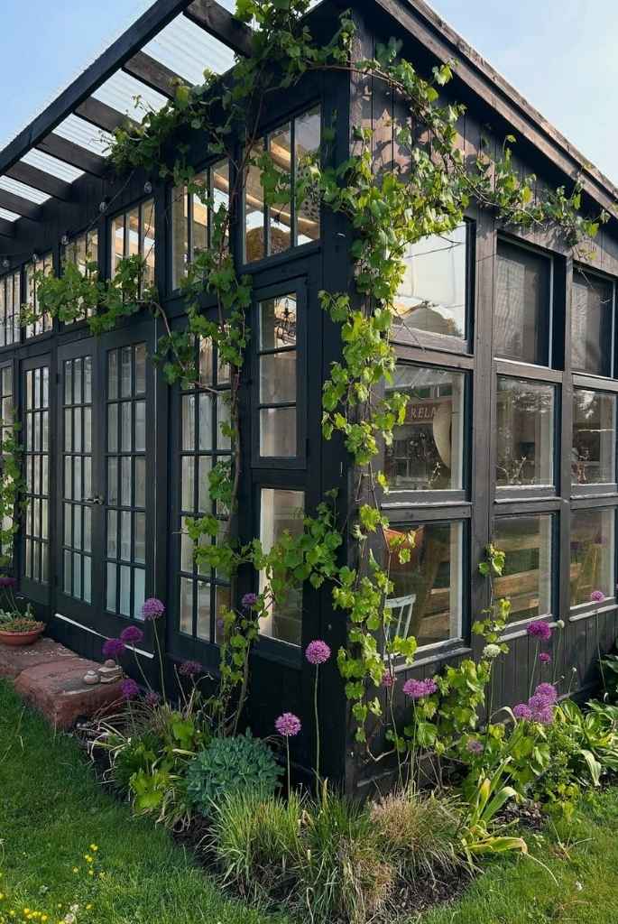 Ivy-Wrapped Garden Lounge Greenhouse