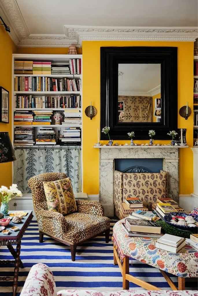 Leopard Print Chairs with Yellow Style