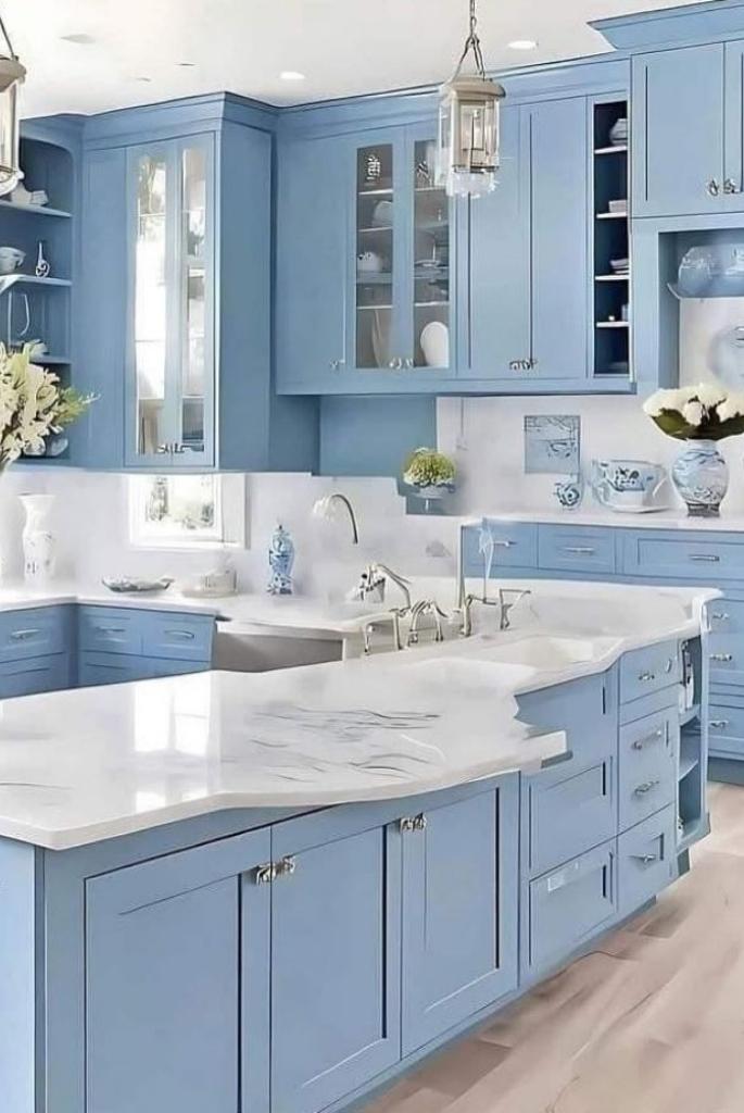 Light Blue Luxury Kitchen
