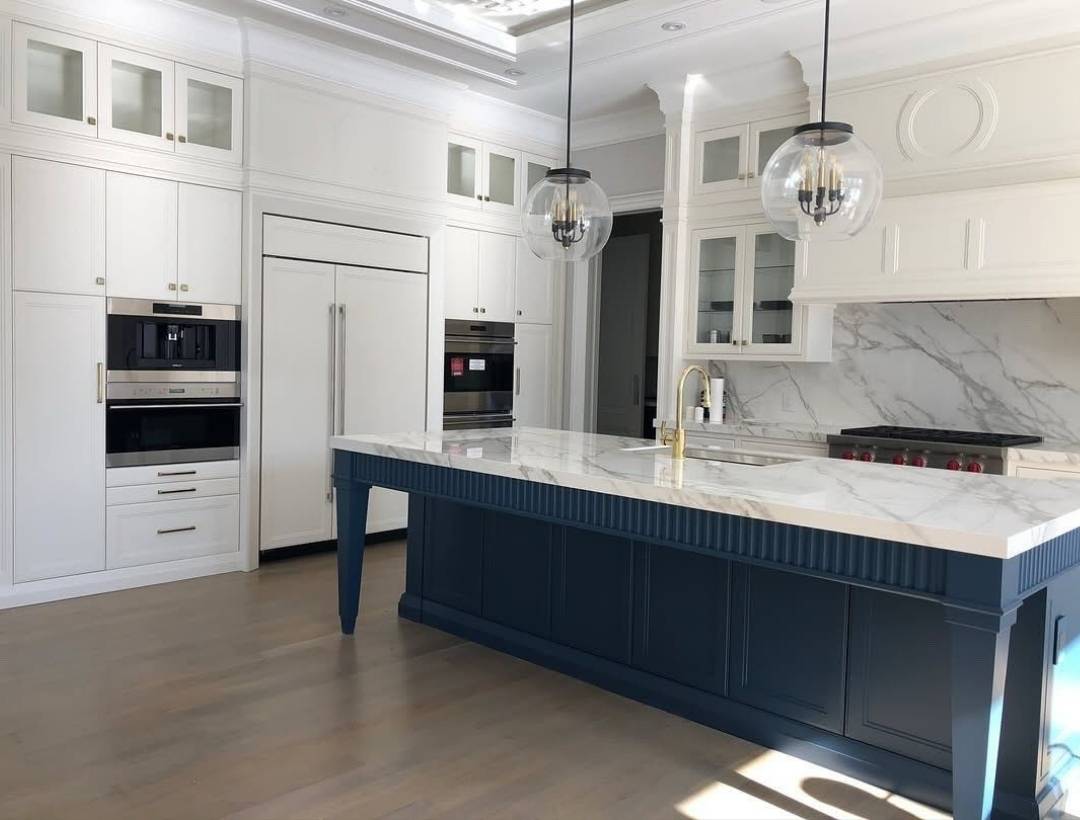 Luxe Blue and White Kitchen