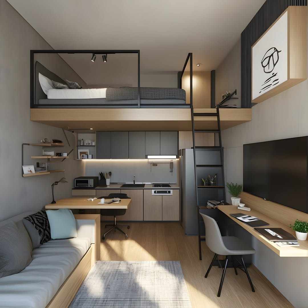 Modern Loft Studio Dorm