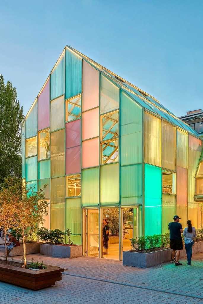 Neon Glow Urban Greenhouse