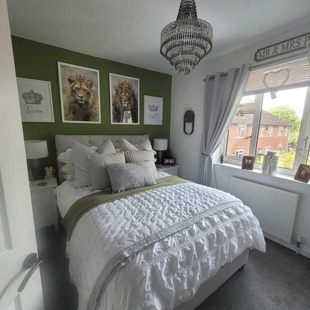 Regal Olive Green Accent Bedroom