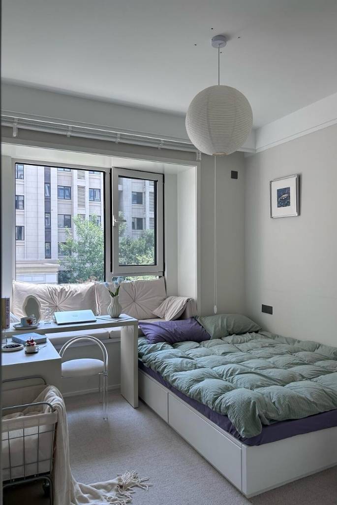 Soft & Serene Window Nook Dorm