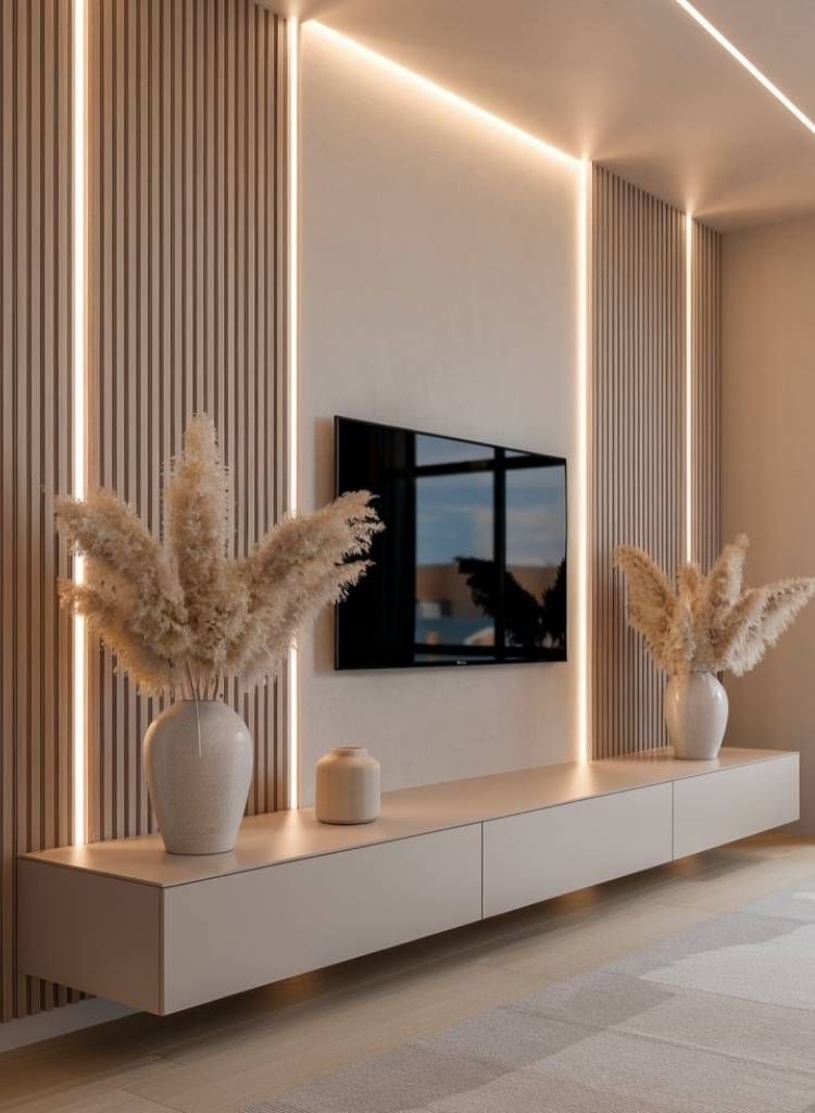 Vertical Wall LED Lines