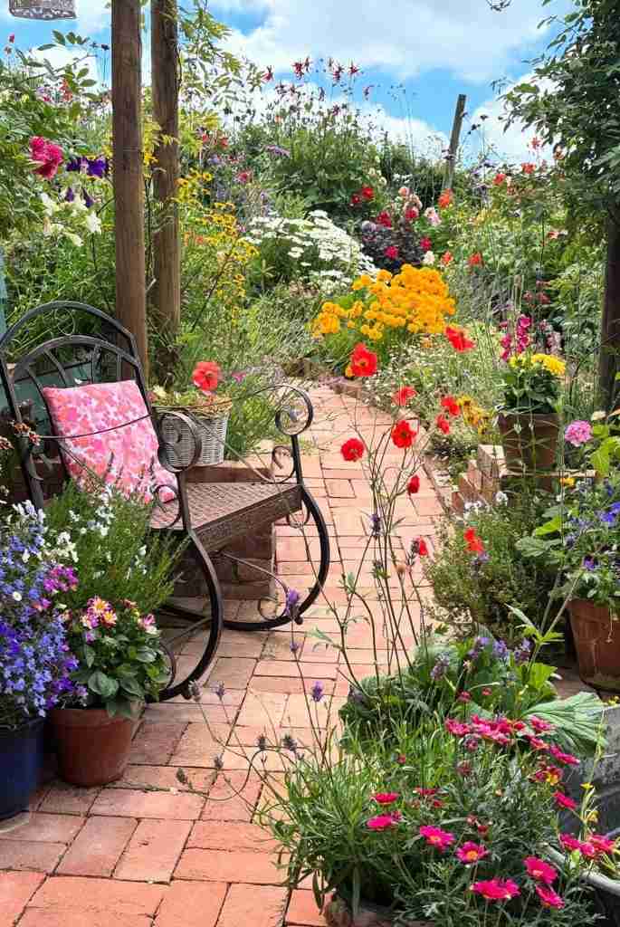 Wildflower Brick Path
