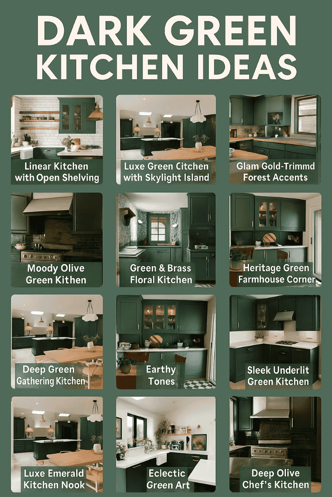 Botanical Green Laundry Kitchen