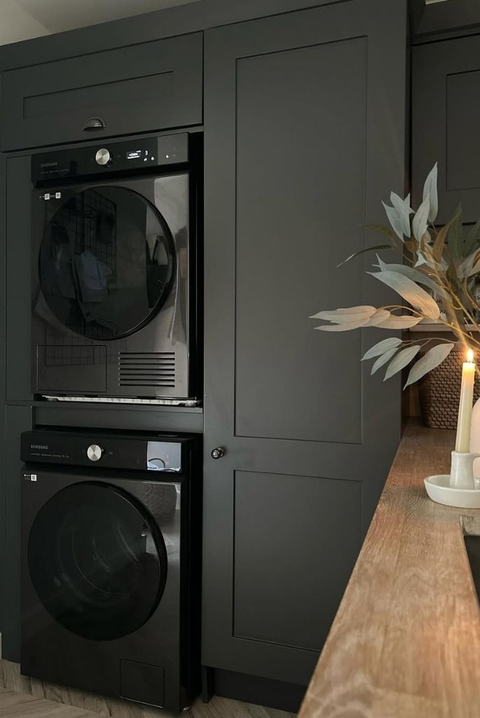 Matte Black Laundry Setup