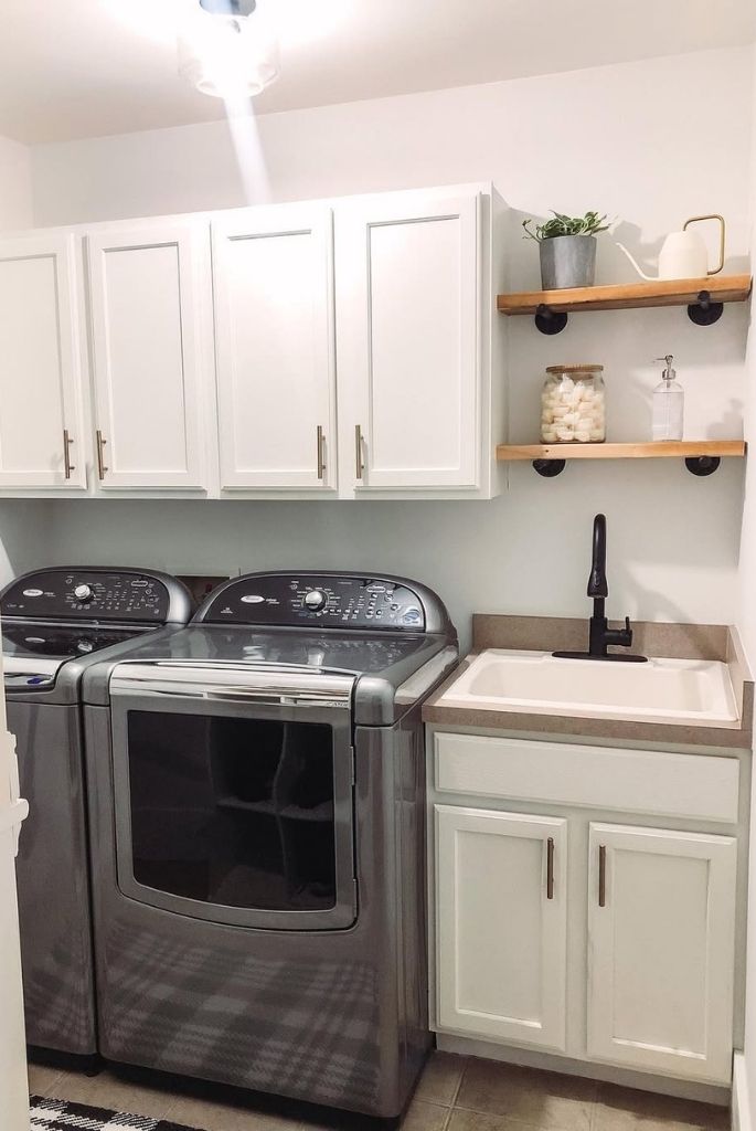 Classic Laundry Room with Utility Sink