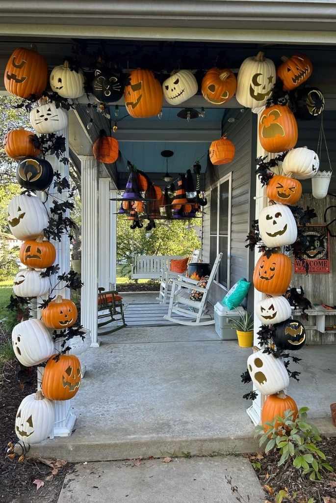 Pumpkin Arch Porch Fun