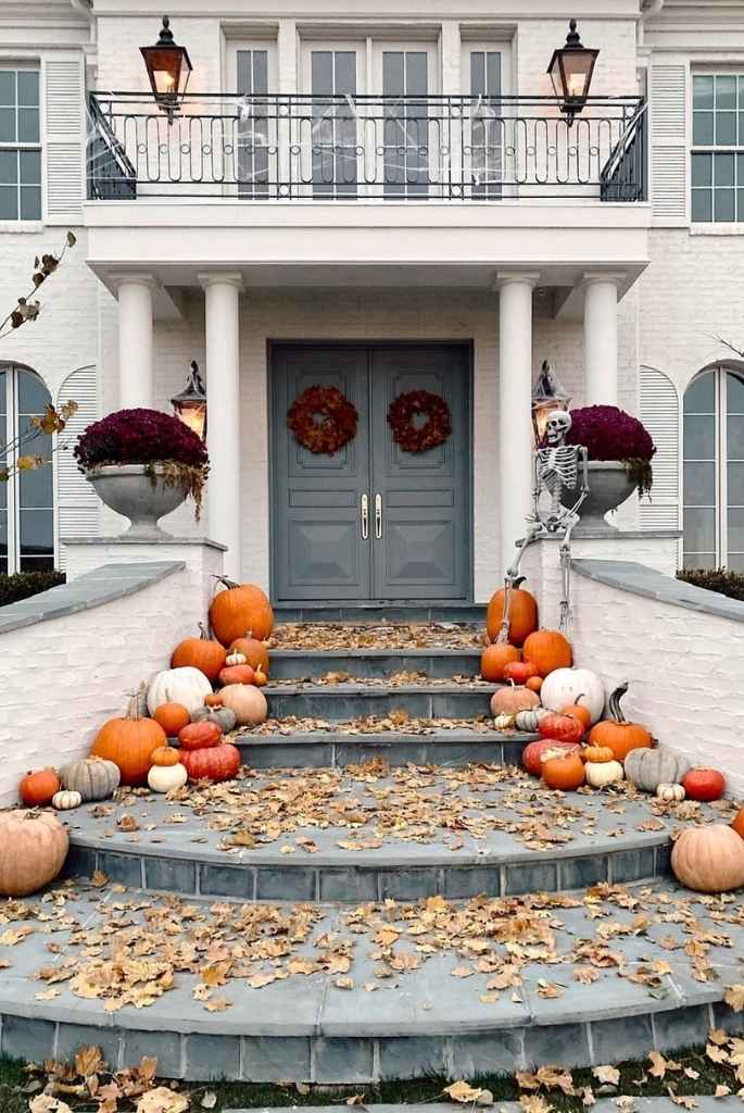 Pumpkin Staircase Display