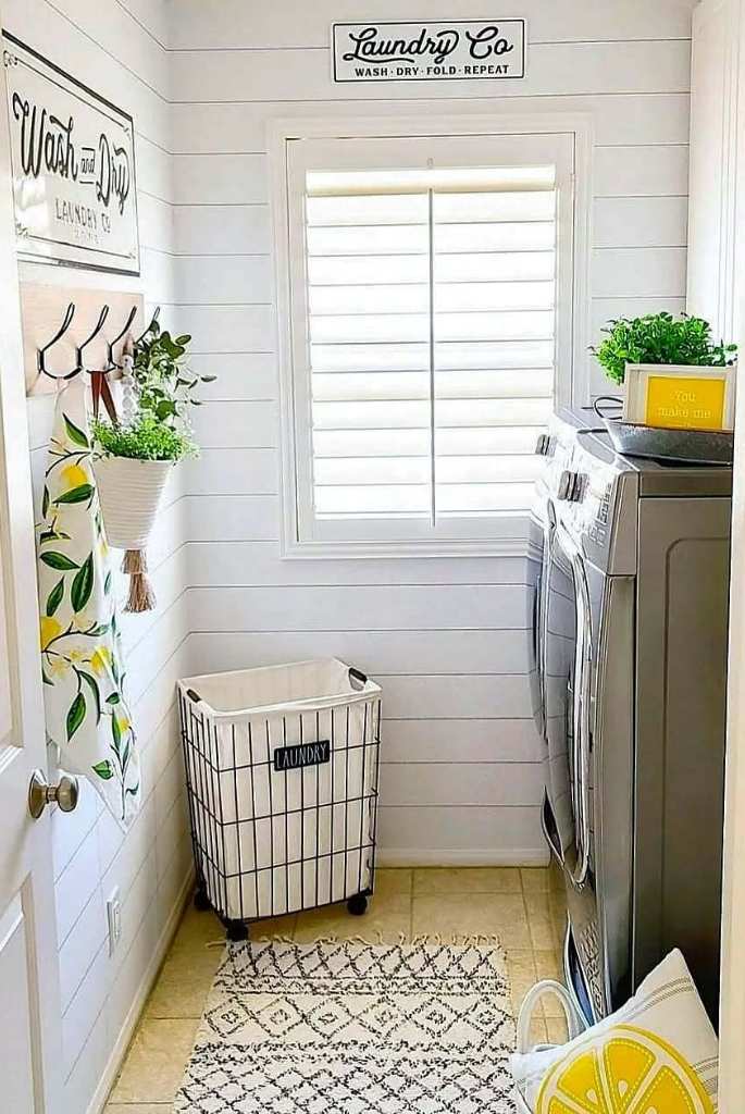 Sunny Farmhouse Laundry Corner