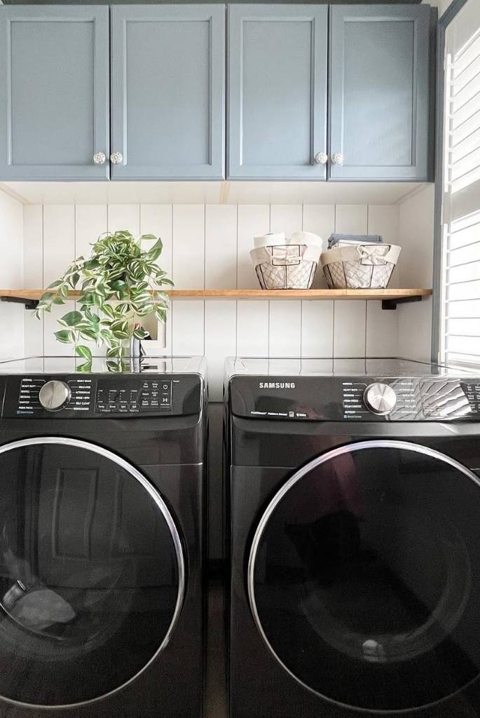 Sleek Double-Unit Laundry Setup