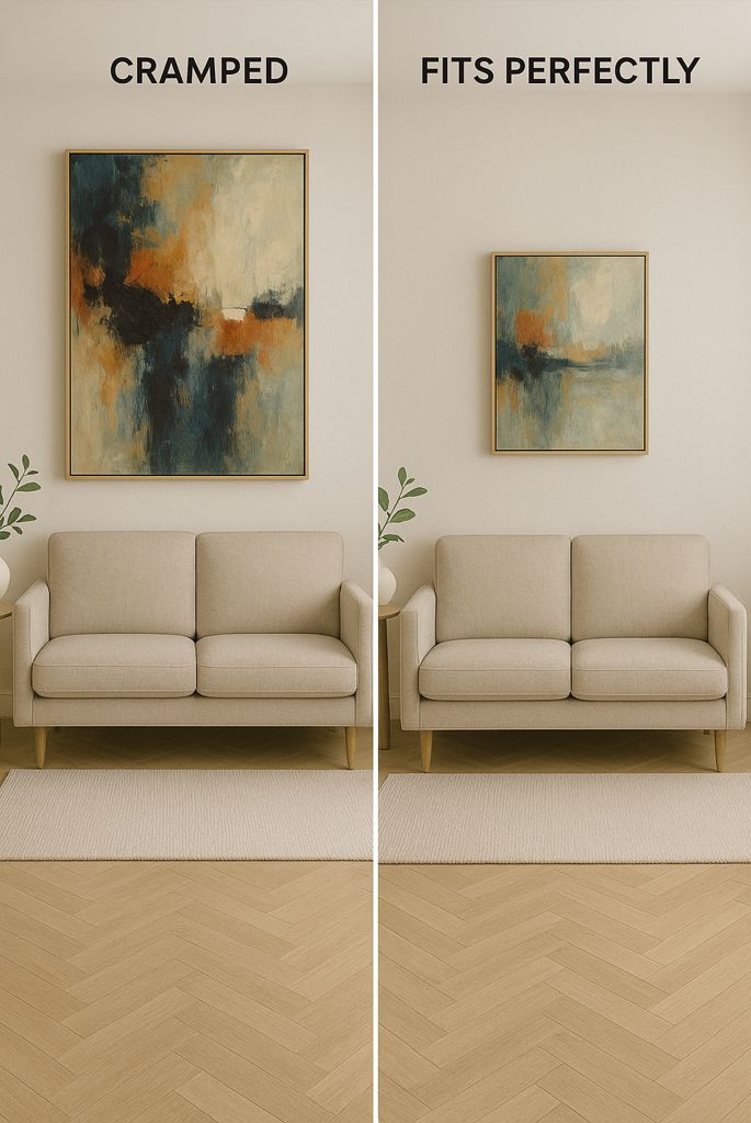 Large Piece Of Art On a Small Wall