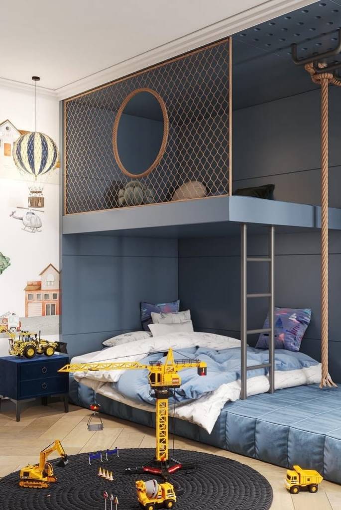 Aarav's Little Builder Loft Room