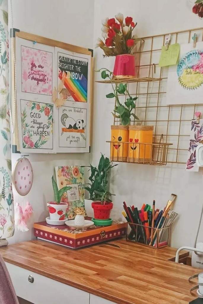 Colorful and Creative Desk Corner