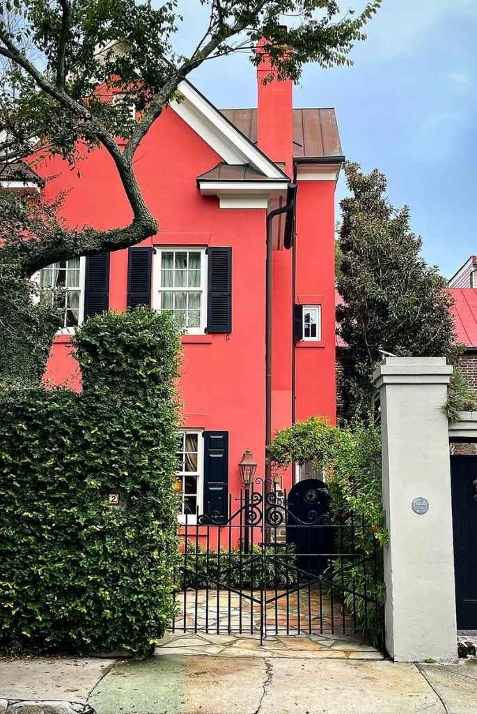 Coral Red and Black Shutter