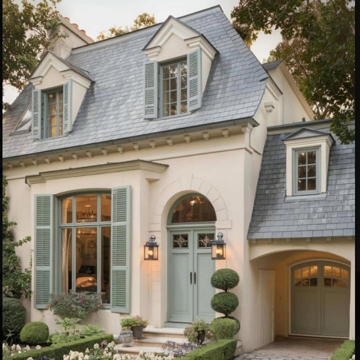 Cream and Sage Green Exterior Color