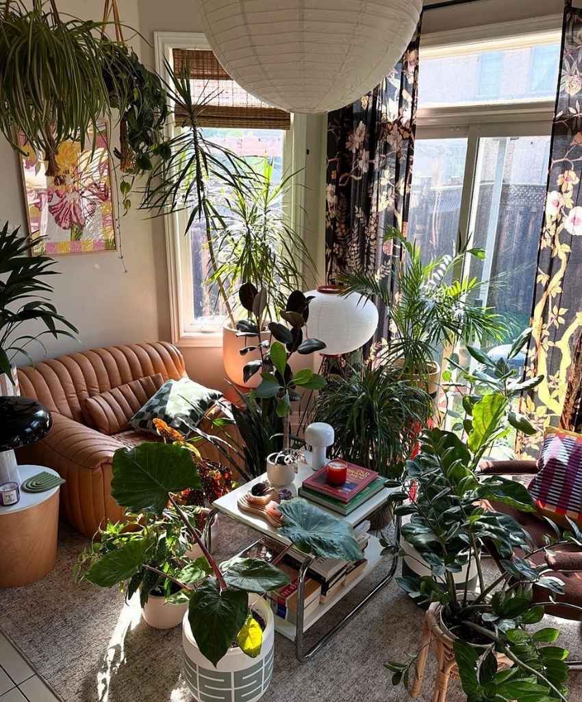 Eclectic Indoor Jungle Lounge