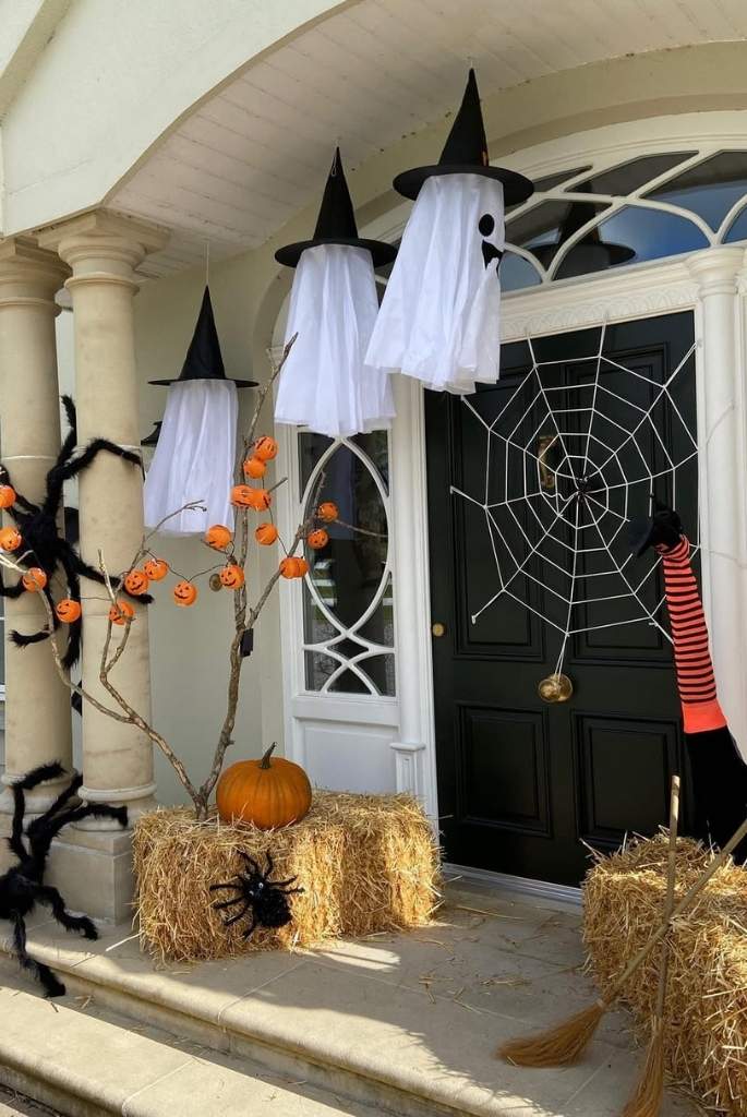 Floating Witch Ghosts Porch Display