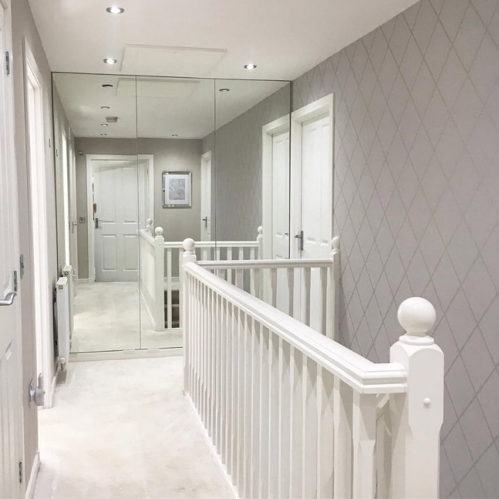 Full-Wall Hallway Mirror Illusion