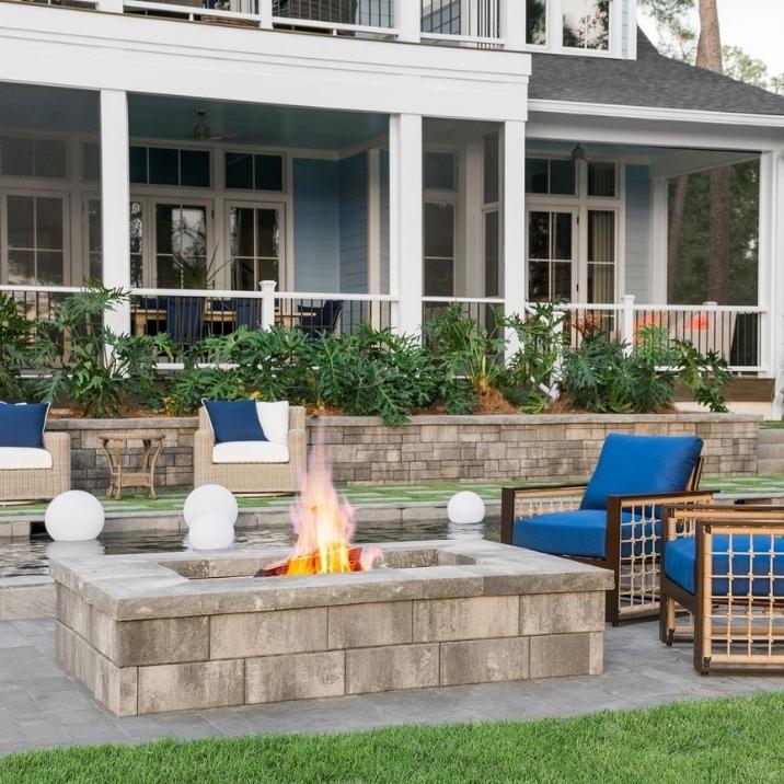 Stone Fire Pit Patio