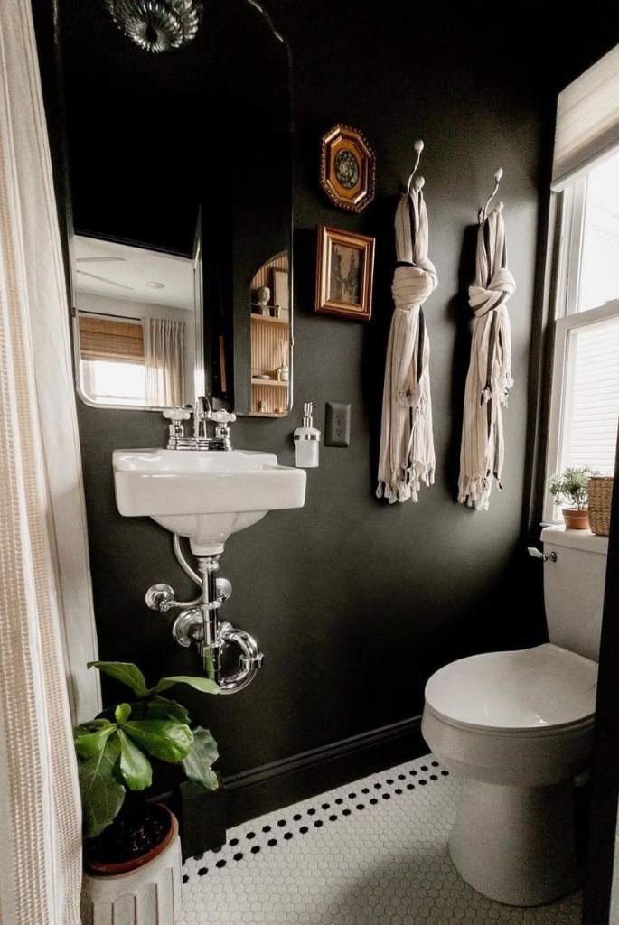 Moody Charm with Wall-mounted Sink