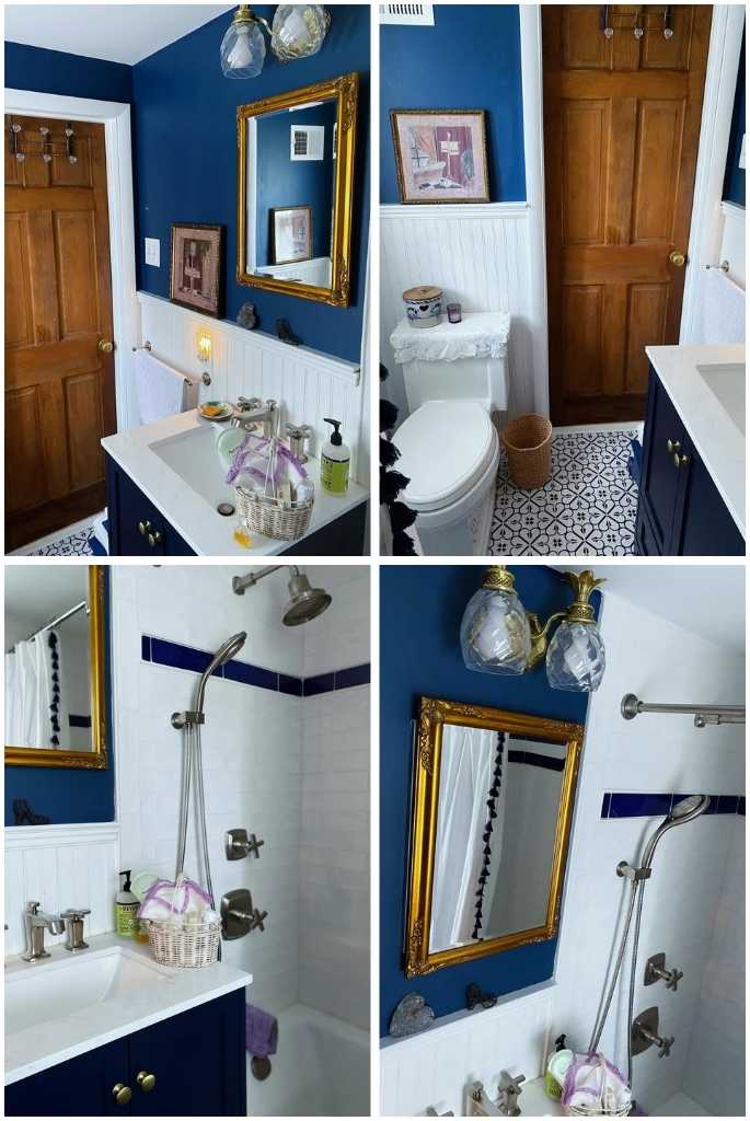 Navy Charm Cottage Bathroom