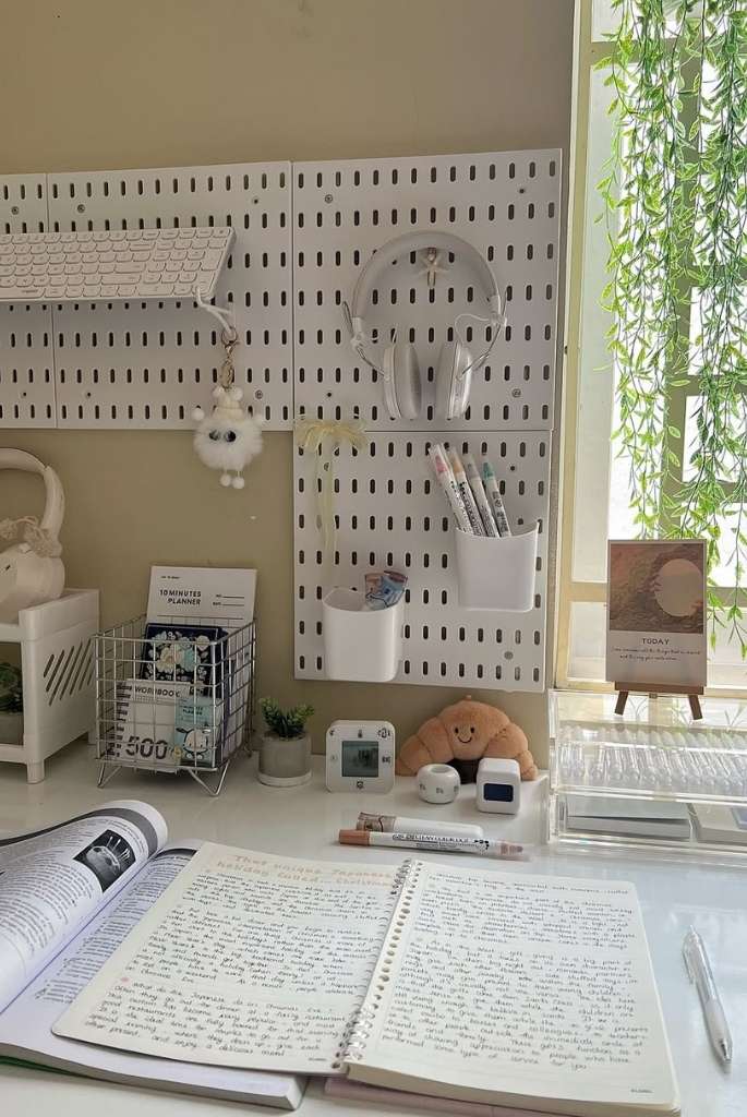 Organized Study Desk with Clean Aesthetics