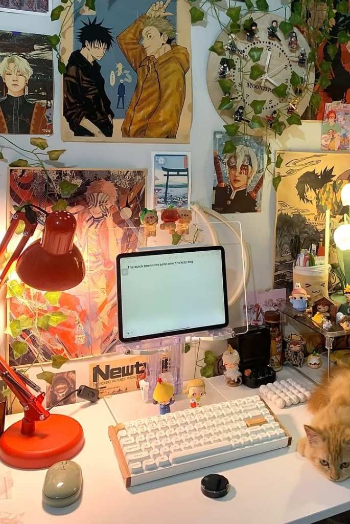 Personalized Anime-Inspired Desk Setup