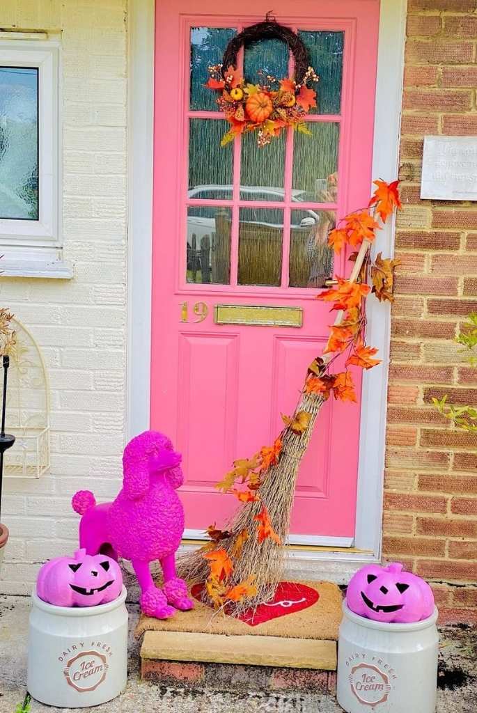 Pink Pumpkin Parade Porch