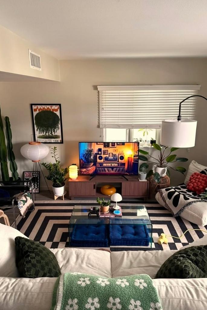 Playful Living Room with Retro Vibes