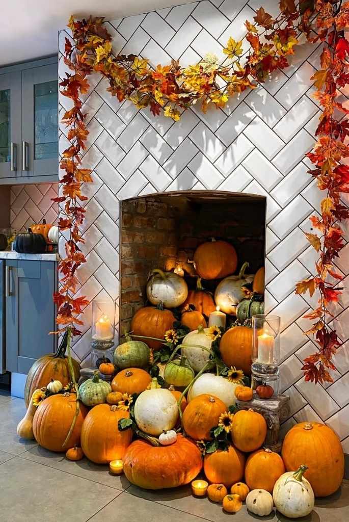Pumpkin Fireplace Glow-Up