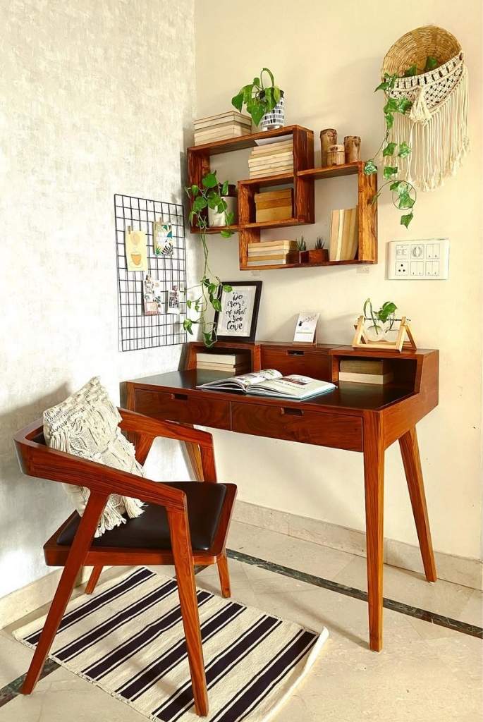 Scandinavian Wooden Study Desk