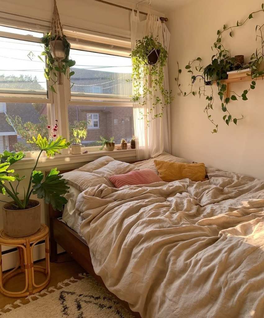 Serene Window Plant Bedroom