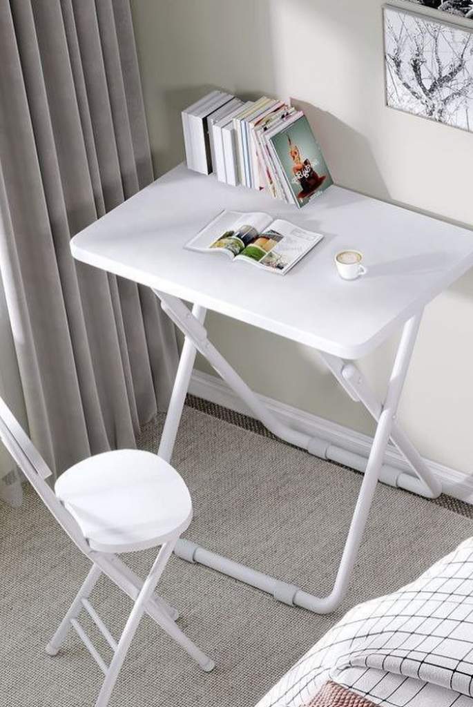 Simple and Functional White Desk Setup
