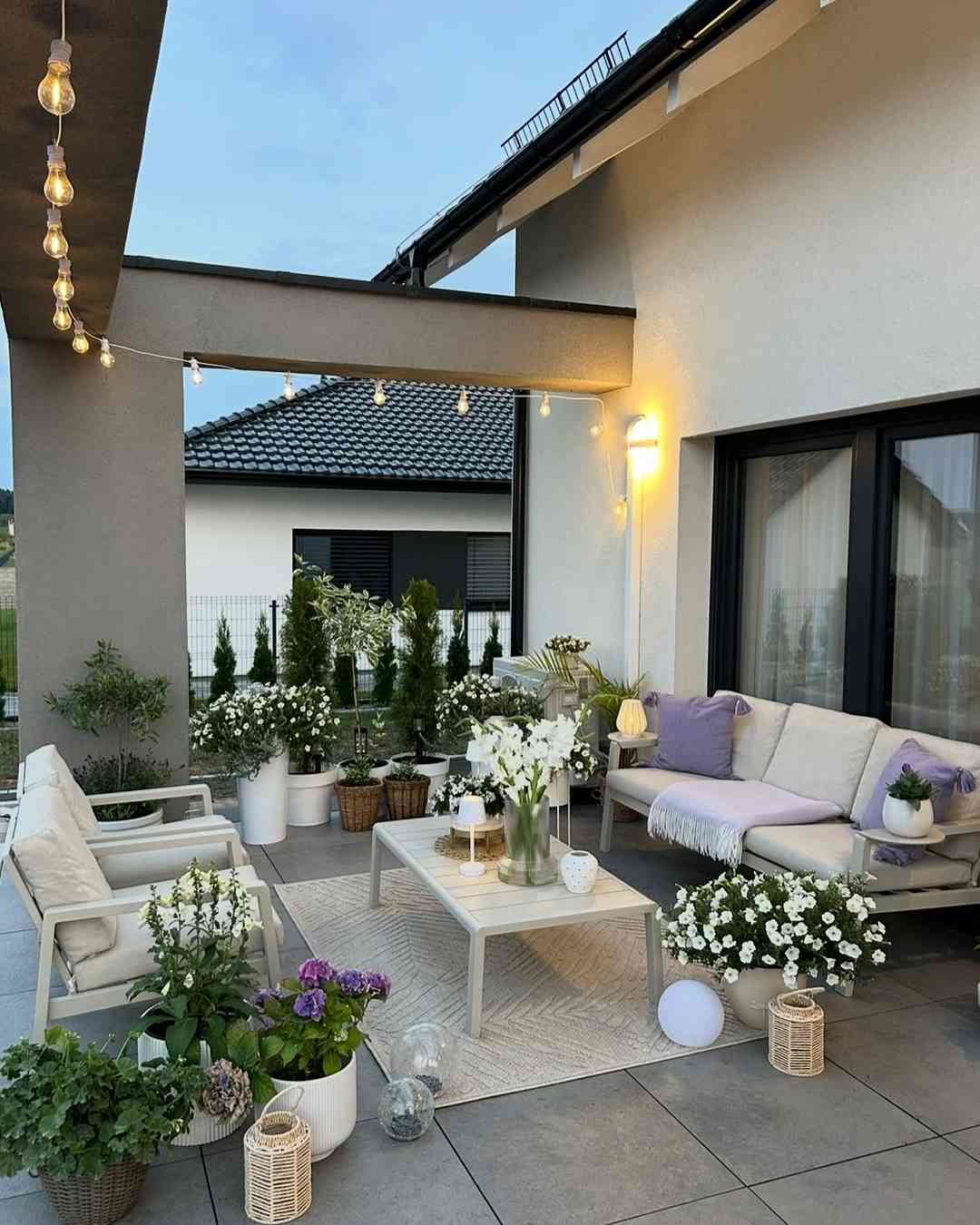 Soft Garden Patio Under Covered Roof