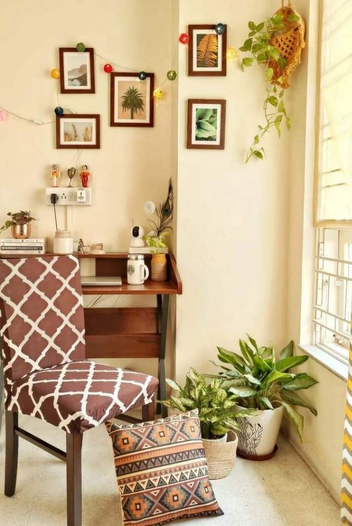 Study Corner with Colorful Decor