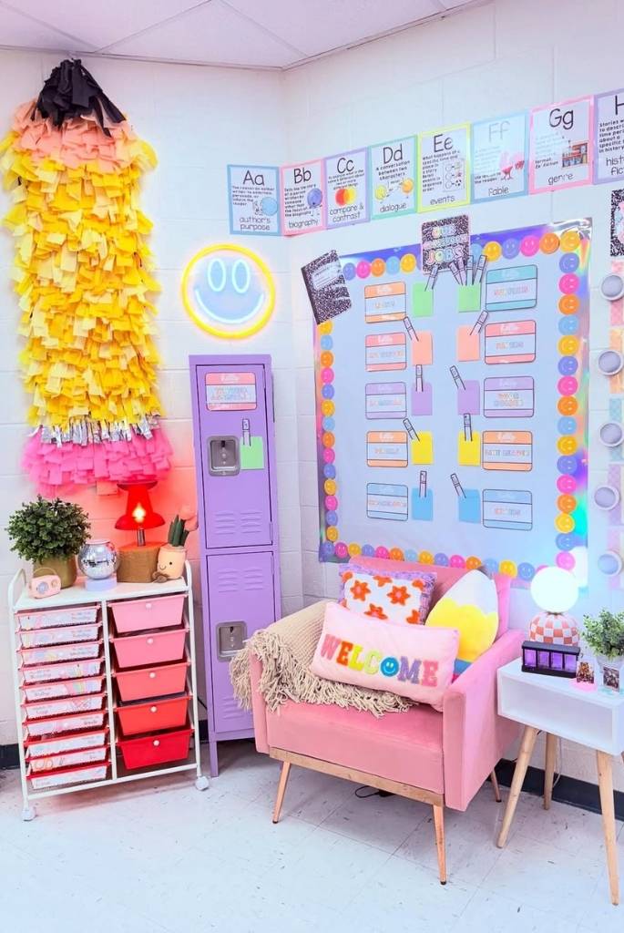 Vibrant Literacy Corner Lounge