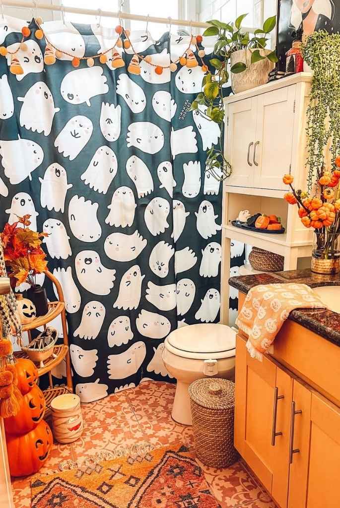 Whimsical Ghost Shower Curtain